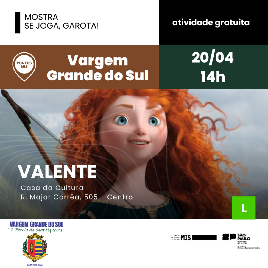 SESSÃO CINEMA PONTO MIS COM FILME “VALENTE”