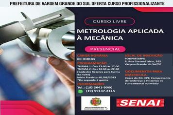 CURSO GRATUITO DE METROLOGIA APLICADA À MECÂNICA