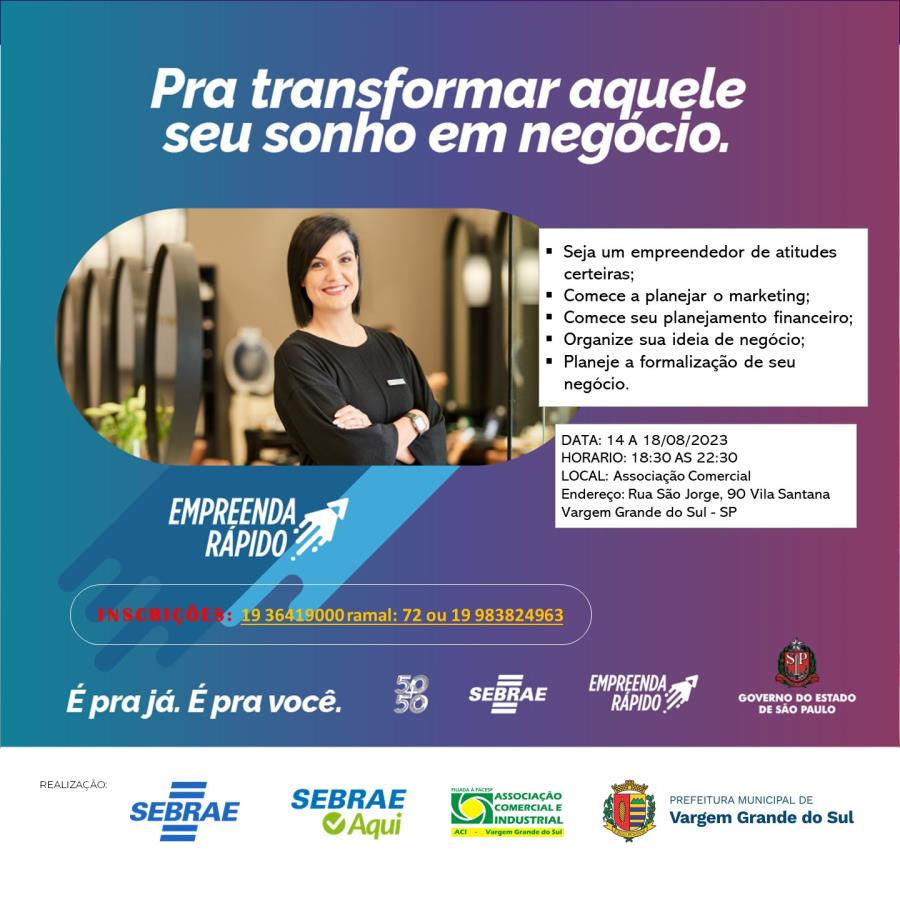 INSCRIÇÕES ABERTAS PARA CURSO DESCOMPLIQUE - TRANSFORMAÇÃO DE SONHOS EM NEGÓCIOS!