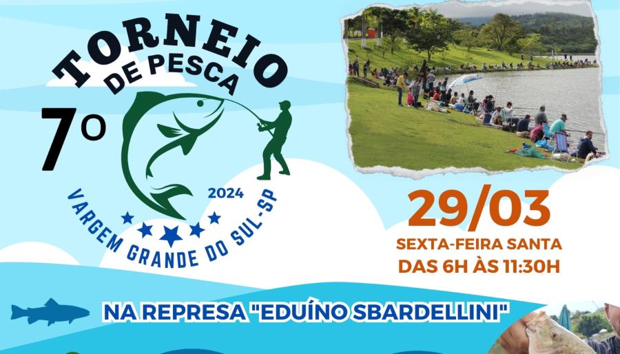 7º TORNEIO DE PESCA SERÁ REALIZADO NO DIA 29 DE MARÇO