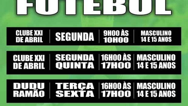 COMEÇARAM OS TREINAMENTOS DE FUTEBOL DA ESCOLINHA DE ESPORTES Sub-15