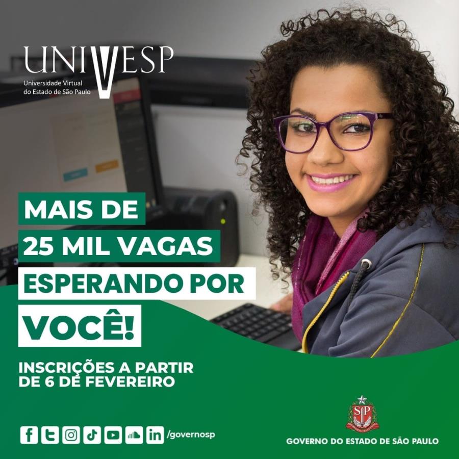 VESTIBULAR UNIVESP POLO DE VARGEM CONTINUA COM AS  INSCRIÇÕES 2023