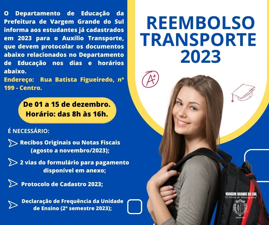 REEMBOLSO TRANSPORTE ESTUDANTES