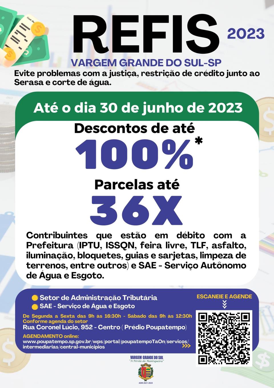 CONTRIBUINTES PODEM QUITAR DÉBITOS DE ÁGUA E IMPOSTOS COM DESCONTOS DE JUROS E MULTAS
