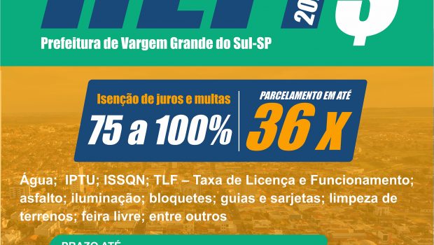 PREFEITURA PRORROGA PRAZO DA ANISTIA DE JUROS E MULTAS