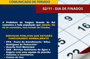 COMUNICADO FERIADO