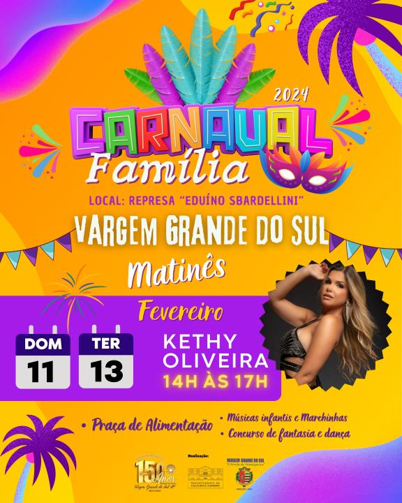 KETHY OLIVEIRA VAI ANIMAR AS MATINÊS DO CARNAVAL FAMÍLIA