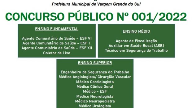 A LISTA DE INSCRITOS NO CONCURSO PÚBLICO Nº 001/2022 FOI DIVULGADA