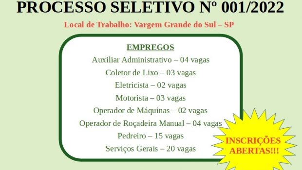 ESTÃO ABERTAS AS INSCRIÇÕES DO PROCESSO SELETIVO DA CEMMIL