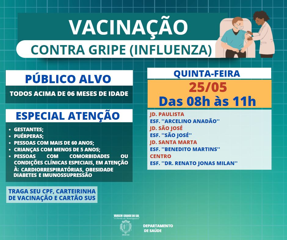 VACINA GRIPE (INFUENZA) - 25.05.2023