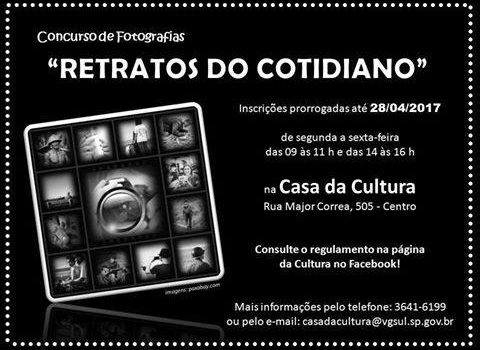 Inscrição para concurso de fotografia “Retratos do Cotidiano” vai até 28 de abril