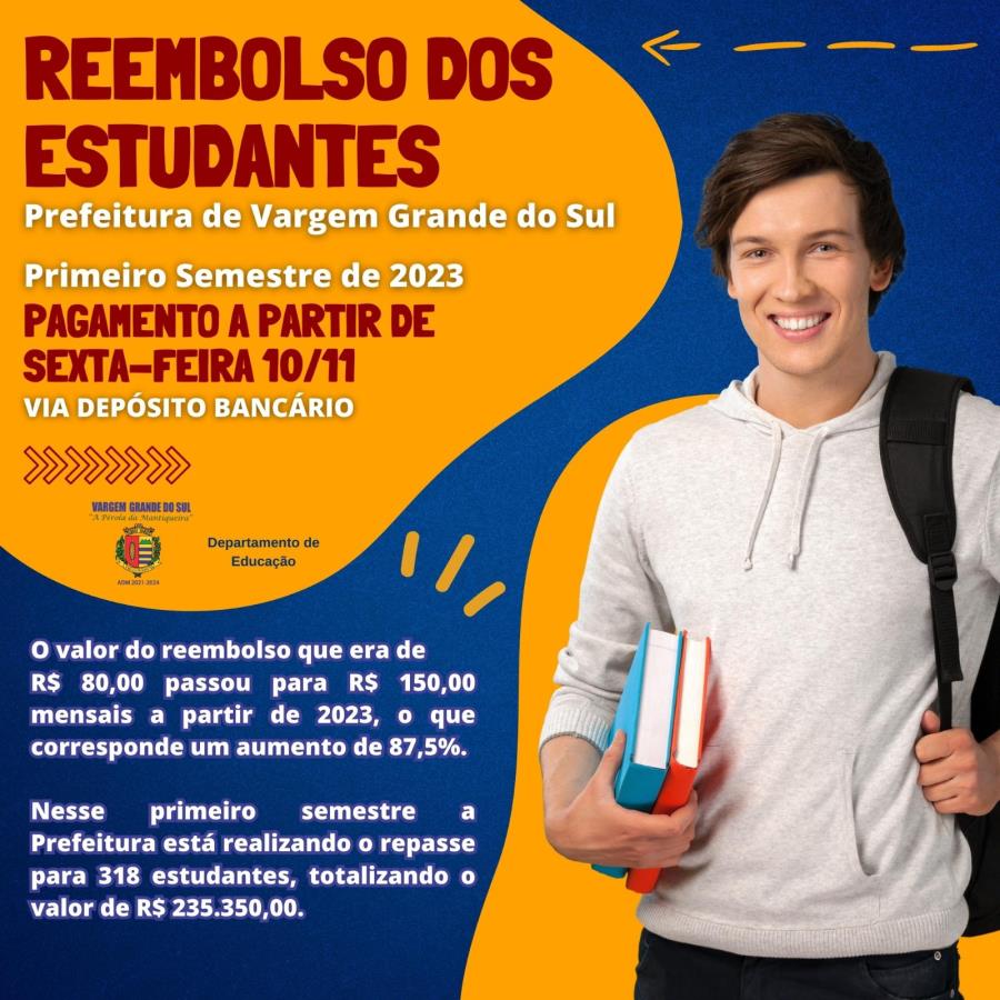 PAGAMENTO DO REEMBOLSO DOS ESTUDANTES COMEÇA A SER REALIZADO HOJE (10)