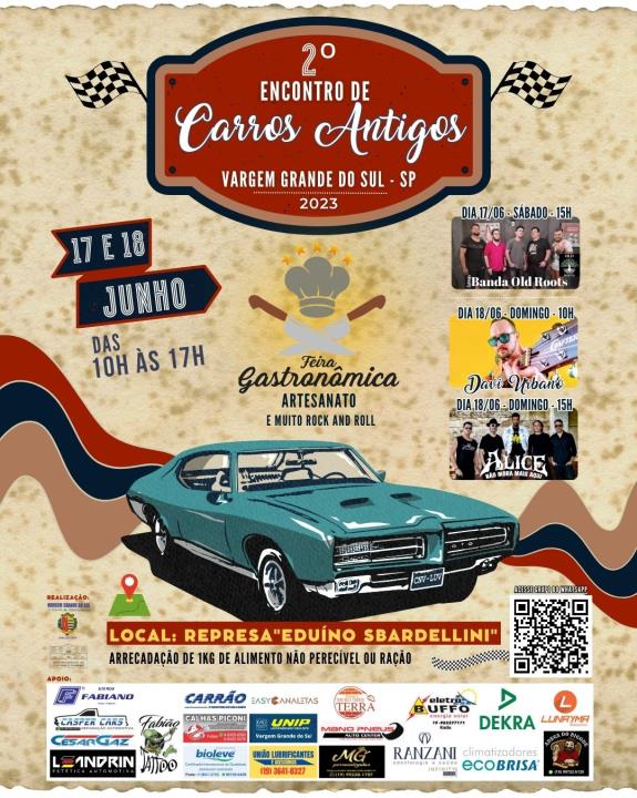 VEM AI O 2º ENCONTRO DE CARROS ANTIGOS E FEIRA GASTRÔNOMICA NOS DIAS 17 E 18 DE JUNHO