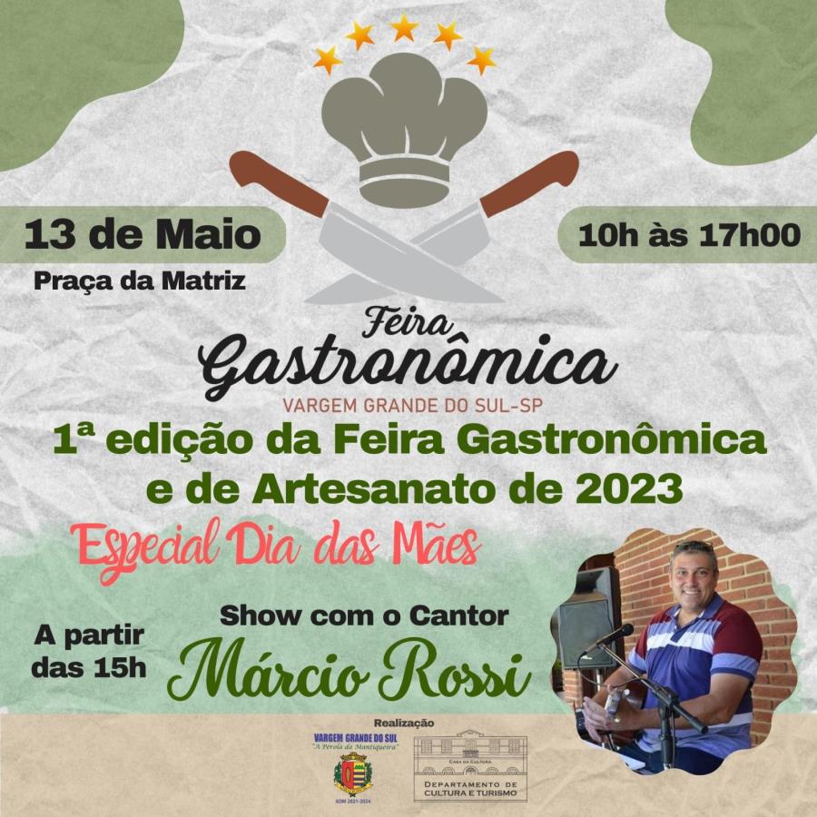 FEIRA GASTRÔNOMICA ESPECIAL DO DIA DAS MÃES SERÁ NO DIA 13 DE MAIO NA PRAÇA DA MATRIZ
