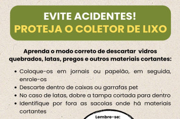 CAMPANHA DE CONSCIENTIZAÇÃO AOS CUIDADOS PARA O DESCARTE DE MATERIAIS CORTANTES 
