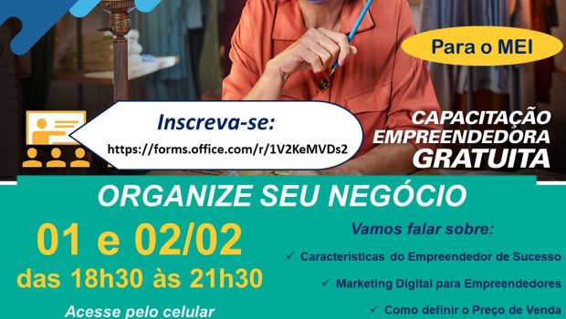 SEBRAE E EMPREENDA RÁPIDO ABREM INSCRIÇÕES PAR AO CURSO ‘’ORGANIZE SEU NEGÓCIO’’