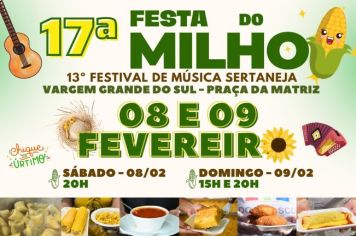 DIVINO E DONIZETE IRÃO REALIZAR O SHOW DE ENCERRAMENTO DA 17ª FESTA DO MILHO
