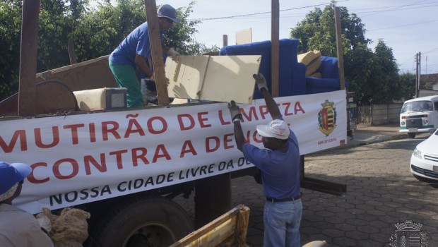 Prefeitura realizou mais um Mutirão da Limpeza e Arrastão contra a Dengue