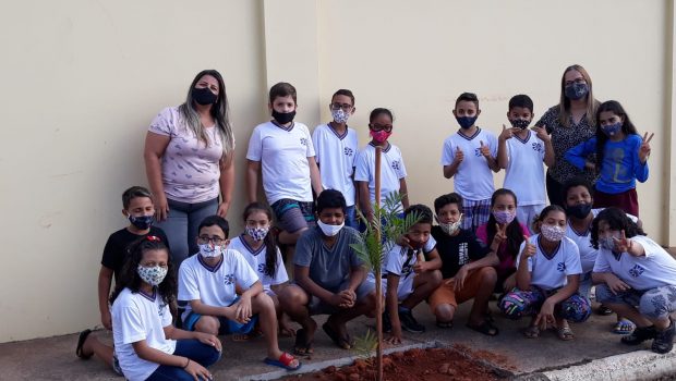 ALUNOS DA EMEB “ANTÔNIO COURY” REALIZAM PLANTIO DE ÁRVORES EM COMEMORAÇÃO AO DIA DO MEIO AMBIENTE