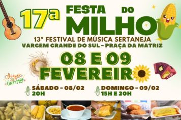 17ª FESTA DO MILHO E 13º FESTIVAL DE MÚSICA SERTANEJA