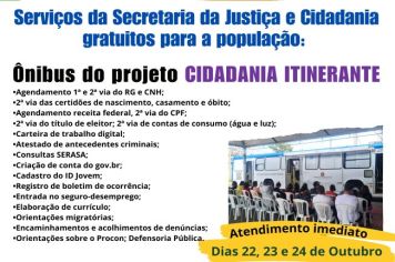 SERVIÇOS DA SECRETARIA DA JUSTIÇA E CIDADANIA