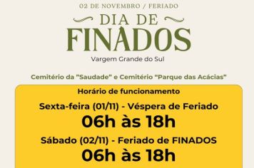 FERIADO DE FINADOS