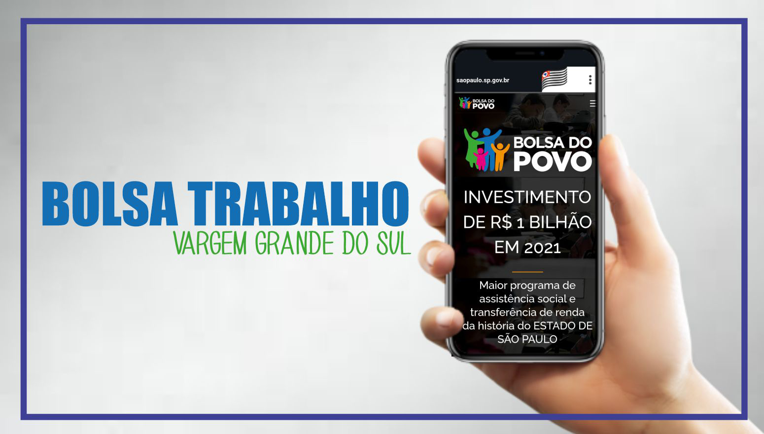 CONVOCADOS NO PROGRAMA BOLSA TRABALHO TEM ATÉ SEXTA-FEIRA, DIA 29, PARA REALIZAR INSCRIÇÃO