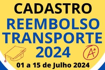CADASTRO E ENTREGA DE RECIBOS DO REEMBOLSO TRANSPORTE ESCOLAR 2024
