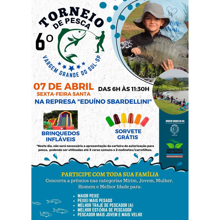 6º TORNEIO DE PESCA É NESTA SEXTA, 07 DE ABRIL