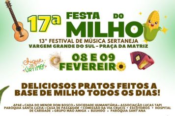 OS MELHORES PRATOS ESTÃO SENDO PREPARADOS PARA A 17ª FESTA DO MILHO