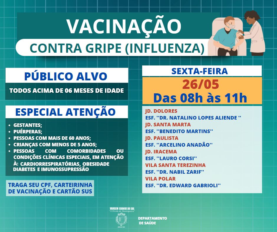 VACINA GRIPE (INFUENZA) - 26.05.2023