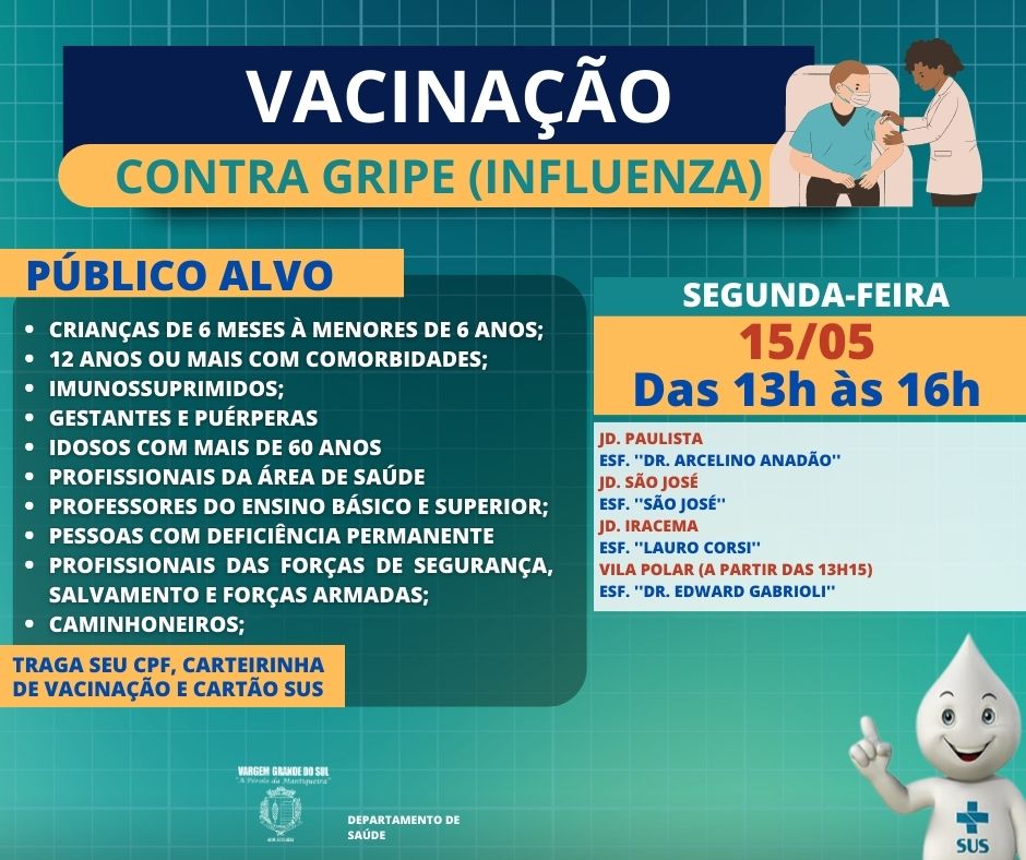 VACINA GRIPE (INFUENZA) - 15.05.2023