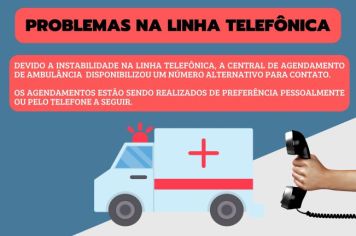 PROBLEMAS NA LINHA TELEFÔNICA
