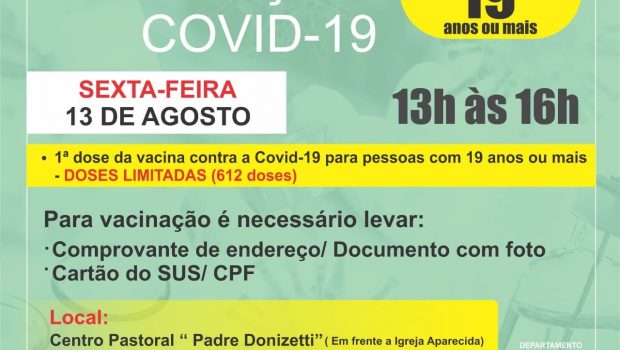 VACINAÇÃO 1ª DOSE CONTRA A COVID-19