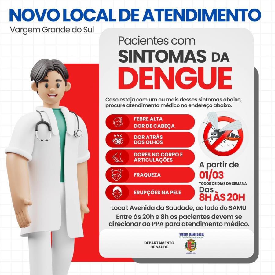 NOVA UNIDADE DE SAÚDE PARA ATENDIMENTO AOS PACIENTES COM DENGUE