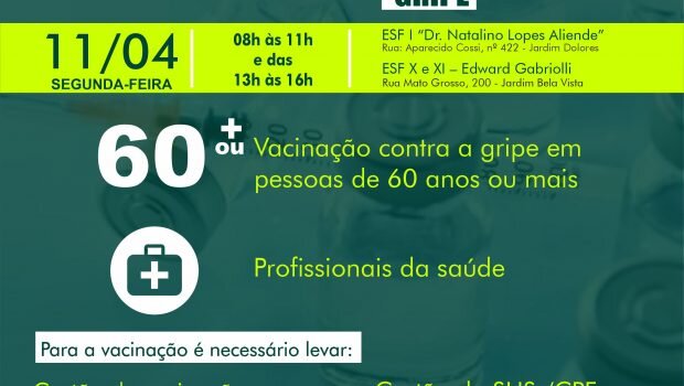 VACINAÇÃO CONTRA A GRIPE E COVID-19