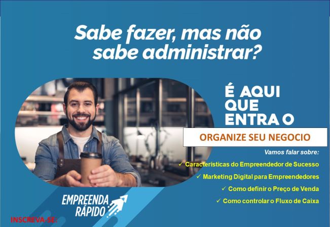 CURSO GRATUITO – ORGANIZE SEU NEGÓCIO