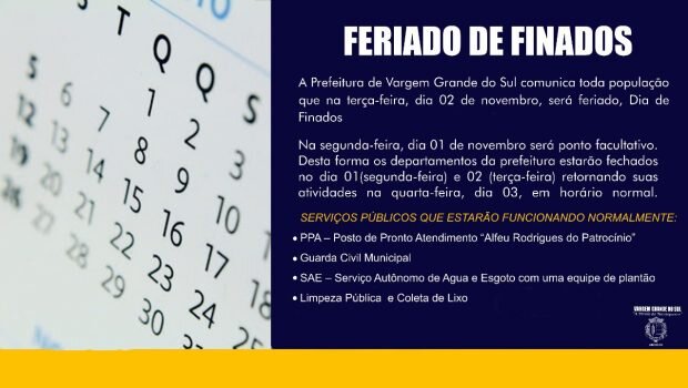 FERIADO DE FINADOS