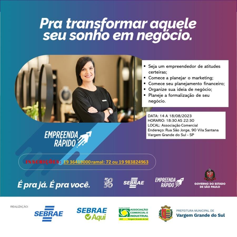 INSCRIÇÕES ABERTAS PARA CURSO DESCOMPLIQUE - TRANSFORMAÇÃO DE SONHOS EM NEGÓCIOS!