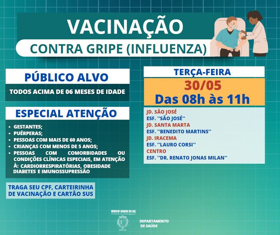 VACINA GRIPE (INFLUENZA) 30.05.2023