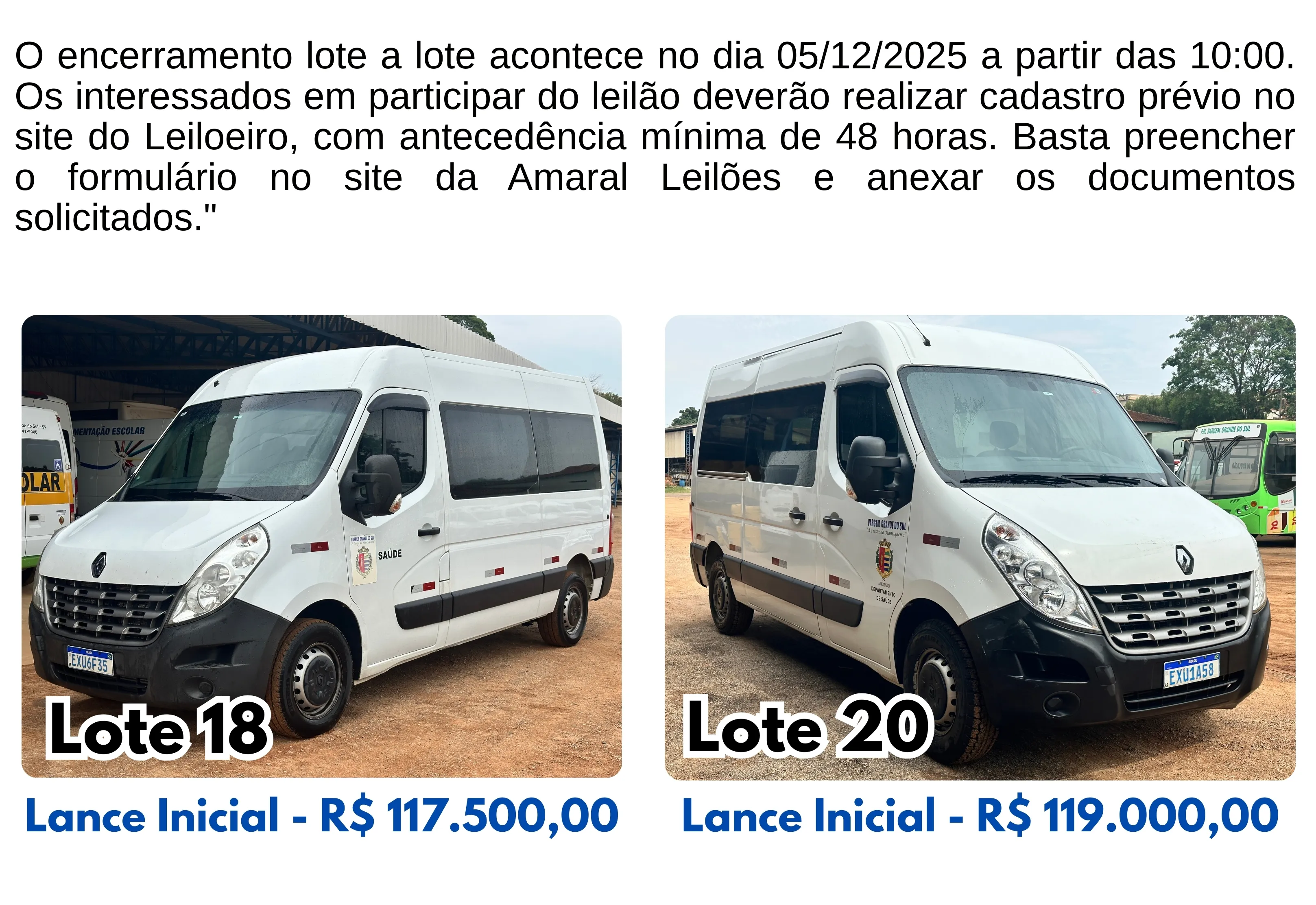 REABERTURA DO LEILÃO ELETRÔNICO Nº 001/2025 DO TIPO MAIOR LANCE 