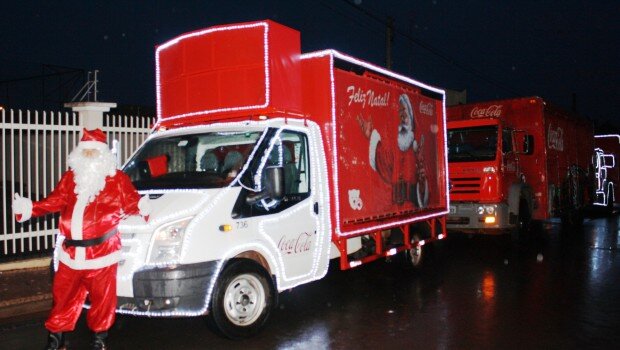 Vargem recebeu Caravana de Natal da Coca-Cola