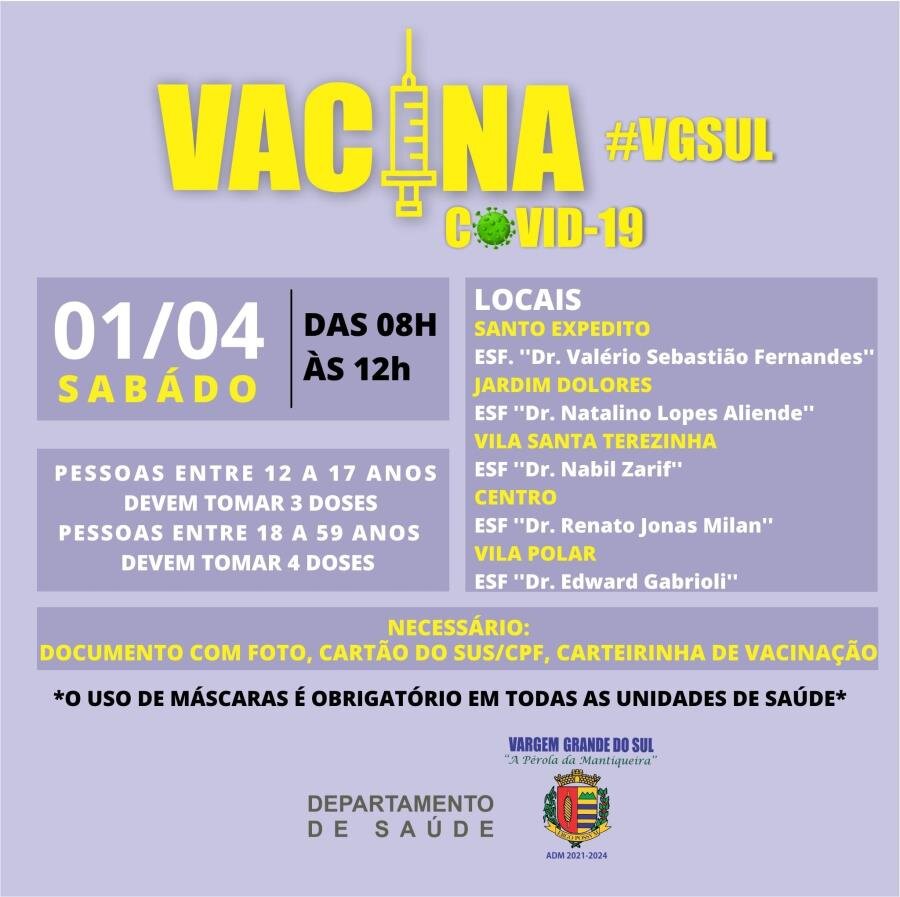 VACINAÇÃO COVID-19  01.04.2023