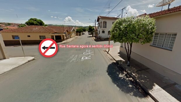 MUDANÇA NO SENTIDO DE DIREÇÃO EM TRECHO DA RUA SANTANA PRÓXIMO A PRAÇA DA BÍBLIA