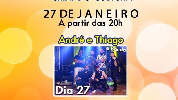 CRIANDO CULTURA PROMOVERÁ LIVE COM A DUPLA ANDRÉ E THIGO AMANHÃ, DIA 27.
