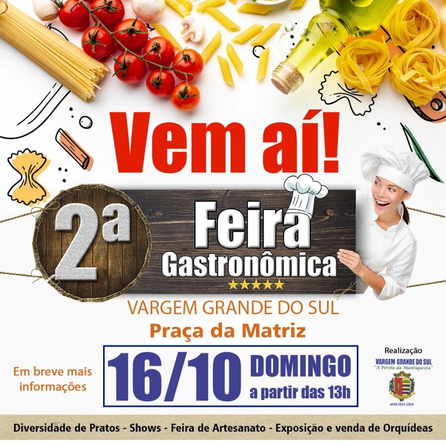 2ª FEIRA GASTRÔNOMICA NA PRAÇA DA MATRIZ