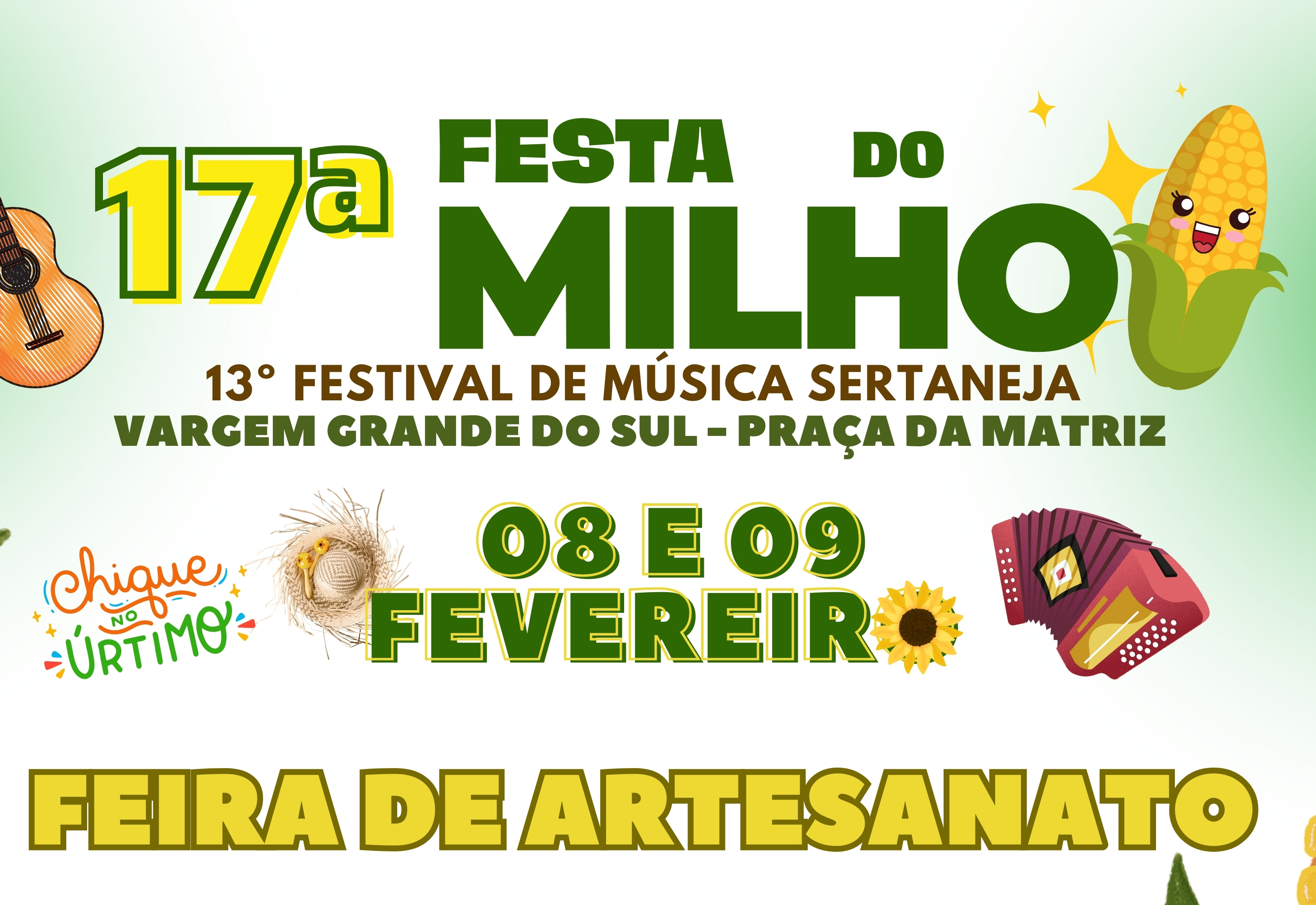 FESTA DO MILHO CONTARÁ COM A FEIRA DE ARTESANATO 