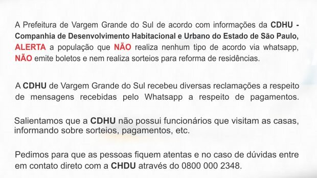 ALERTA CDHU