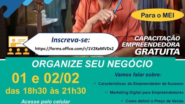 SEBRAE E EMPREENDA RÁPIDO ABREM INSCRIÇÕES PAR AO CURSO ‘’ORGANIZE SEU NEGÓCIO’’