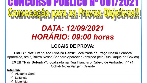 OS LOCAIS DE PROVAS DO CONCURSO PÚBLICO DO SAE FORAM DIVULGADOS